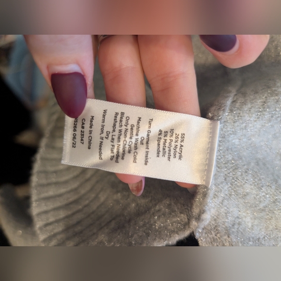 Talbots Light Gray Women's Cardigan Sweater - Picture 9 of 9